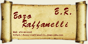 Božo Raffanelli vizit kartica